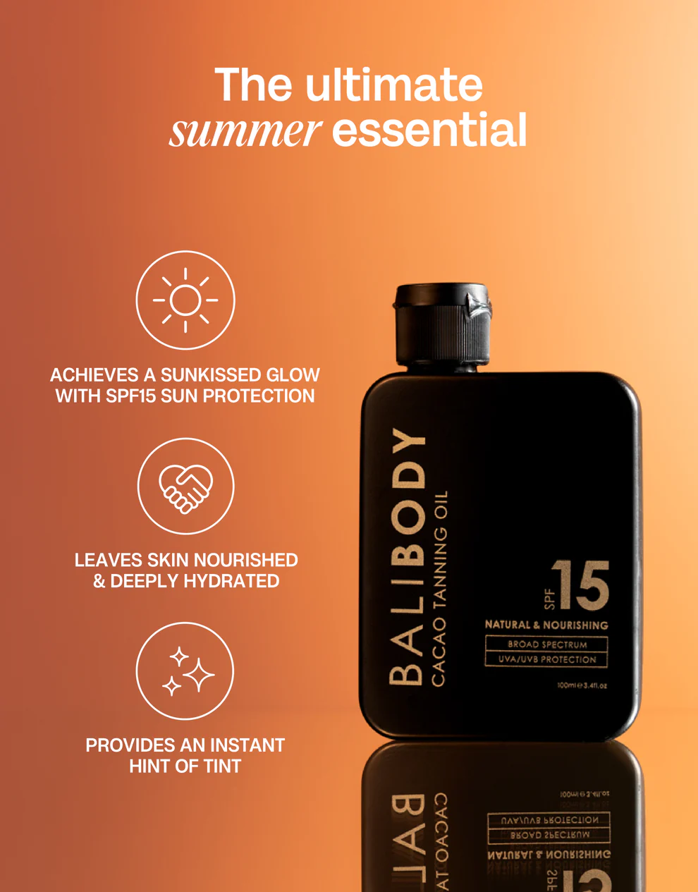 BALI BODY CACAO TANNING OIL SPF15