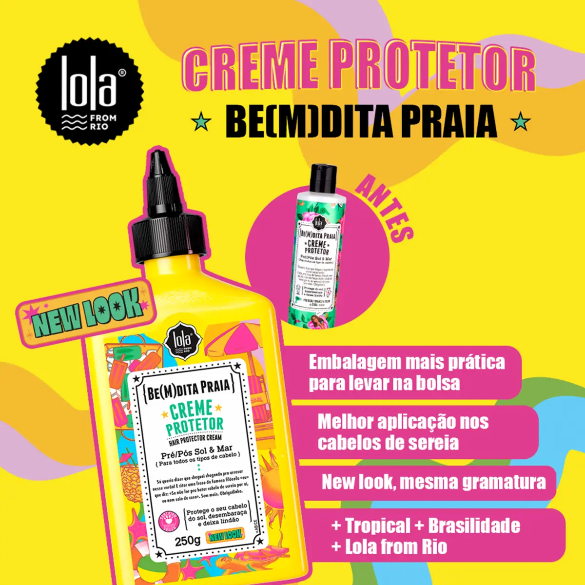 LOLA COSMETICS BEMDITA PRAIA CREME PROTETOR 90G