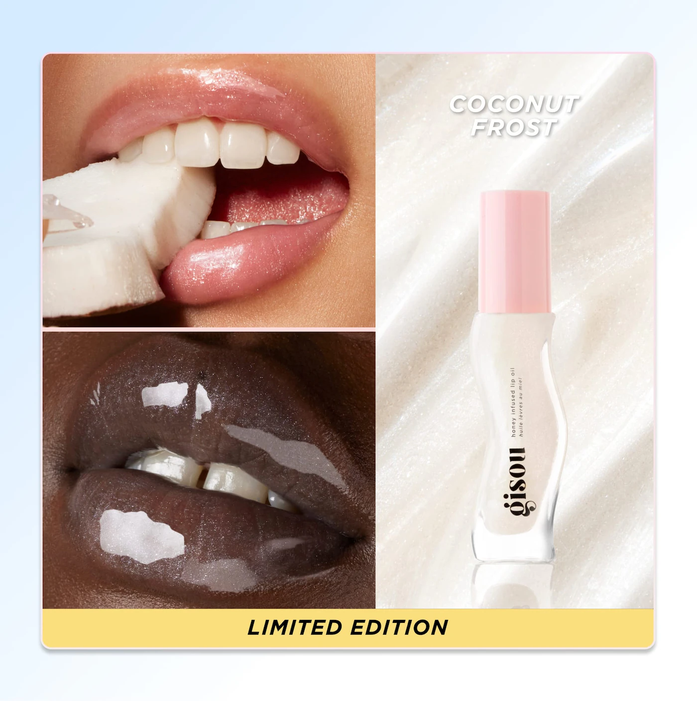 GISOU LIP OIL - COCONUT FROST