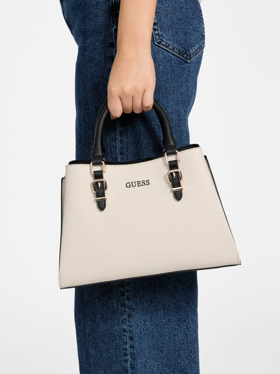 GUESS CARTERA AENGUS SATCHEL STONE MULTI