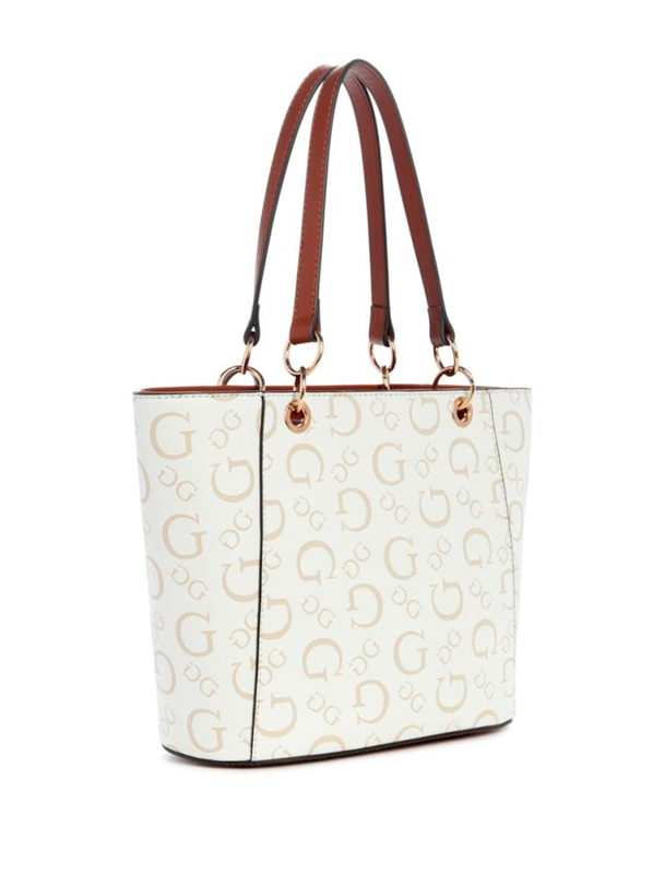 GUESS CARTERA KITTREDGE TOTE BAG WHITE MULTI