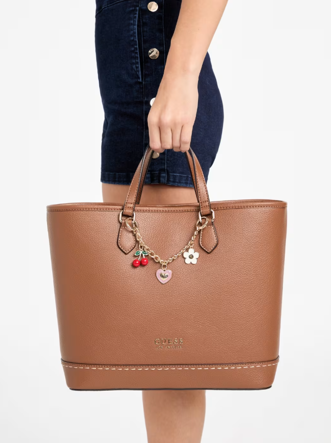 GUESS CARTERA TOTE BAG LYNNE COGNAC