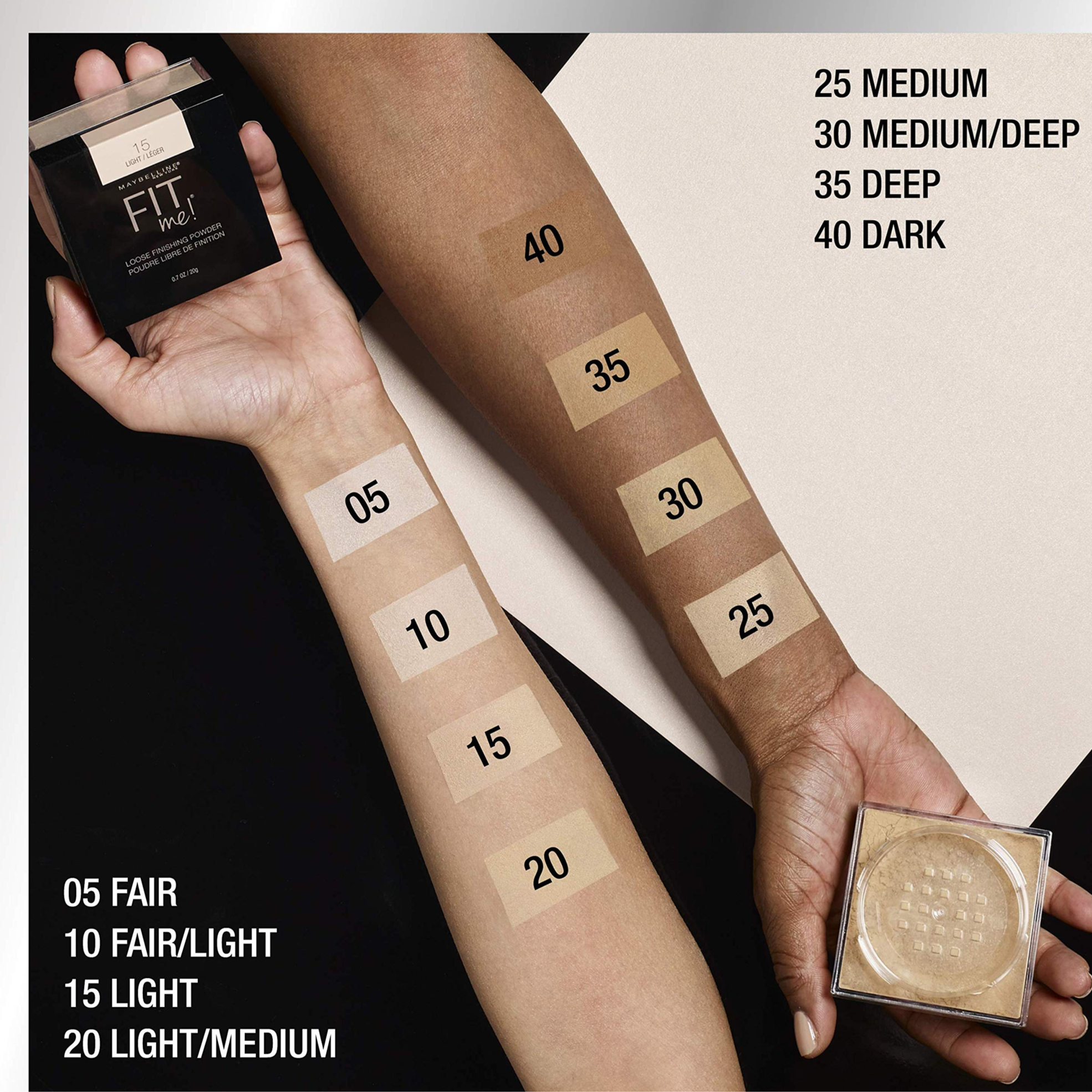 MAYBELLINE FIT ME LOOSE FINISHING SETTING POWDER - 15 LIGHT