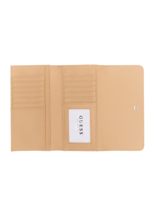 GUESS BILLETERA AENGUS LOGO SLIM CLUTCH BONE
