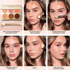 ICONIC MULTI-USE CREAM BLUSH, BRONZE & HIGHLIGHT PALETTE