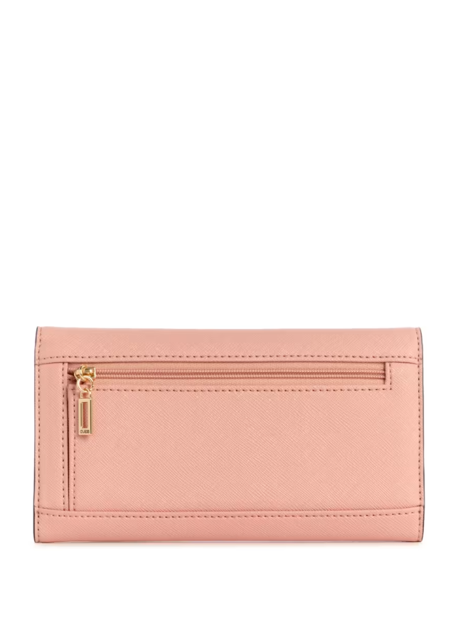 GUESS BILLETERA ZINNIA SLIM CLUTCH ROSE