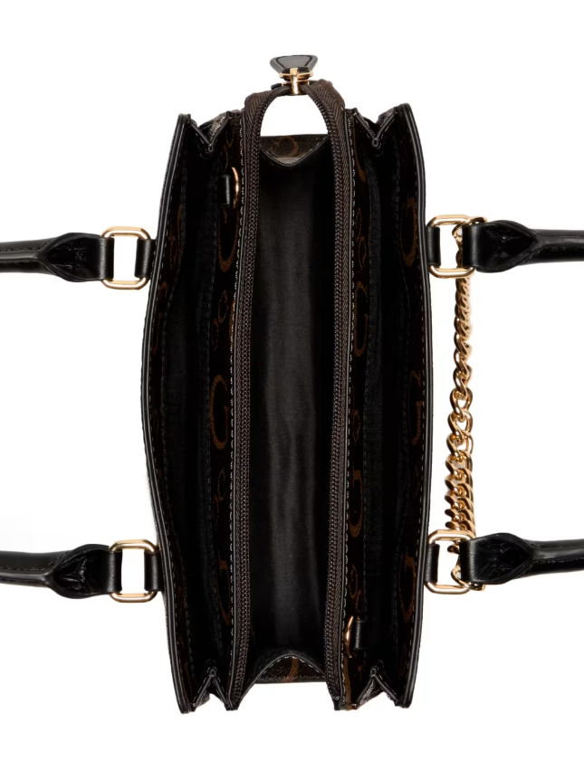 GUESS CARTERA SAFFRON SATCHEL NATURAL