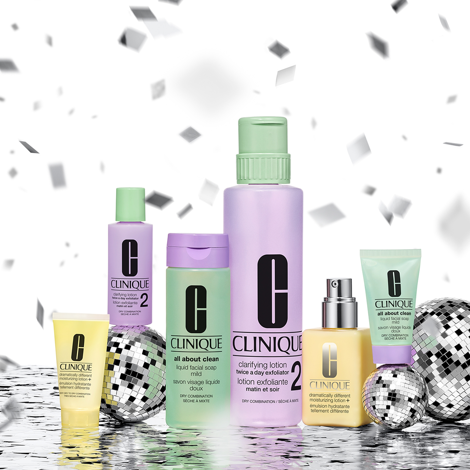 CLINIQUE SET GREAT SKIN EVERYWHERE - DRY/COMBINATION SKIN