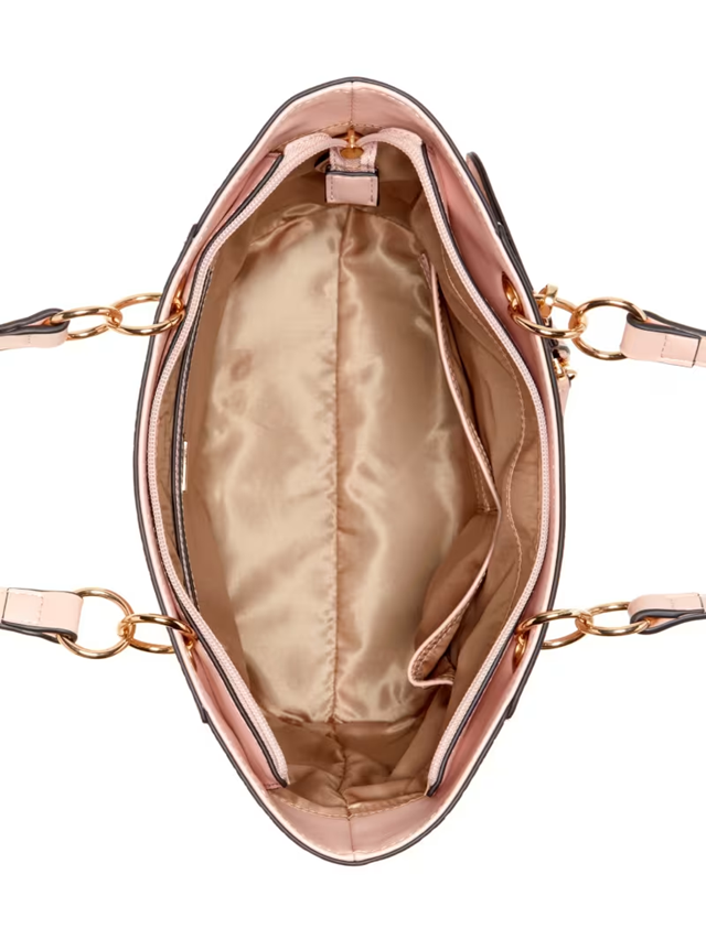 GUESS CARTERA ZAKARIA TOTE BAG LOGO ROSE PINK