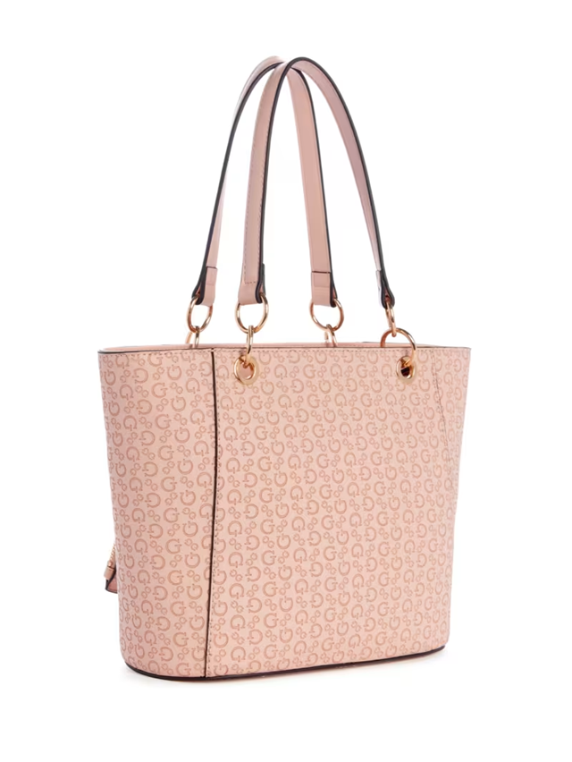 GUESS CARTERA ZAKARIA TOTE BAG LOGO ROSE PINK