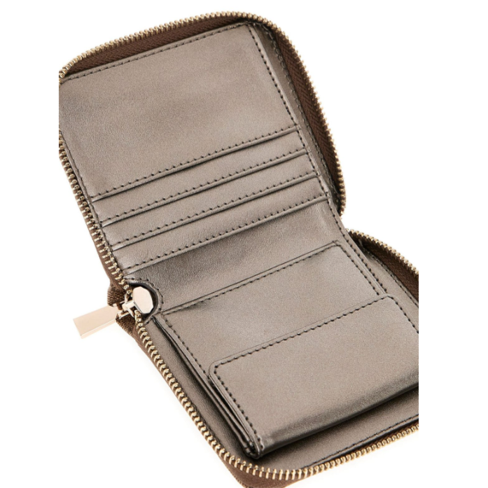 GUESS BILLETERA LAUREL SLG SMALL LATTE LOGO