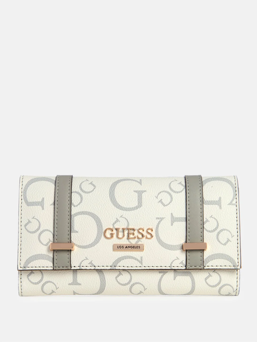 GUESS BILLETERA AENGUS LOGO SLIM CLUTCH BONE