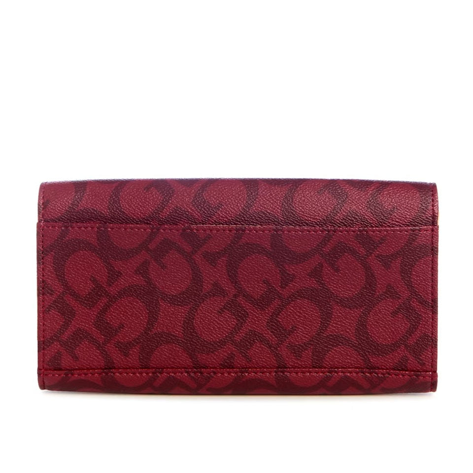 GUESS BILLETERA ABREE CLIP SLG BLACK CHERRY