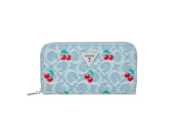 GUESS BILLETERA CELESTIA SLG DENIM CHERRY