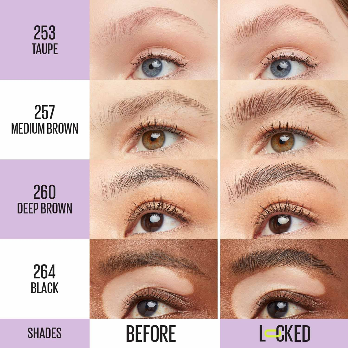 MAYBELLINE SUPERLOCK BROW GLUE - MEDIUM BROWN