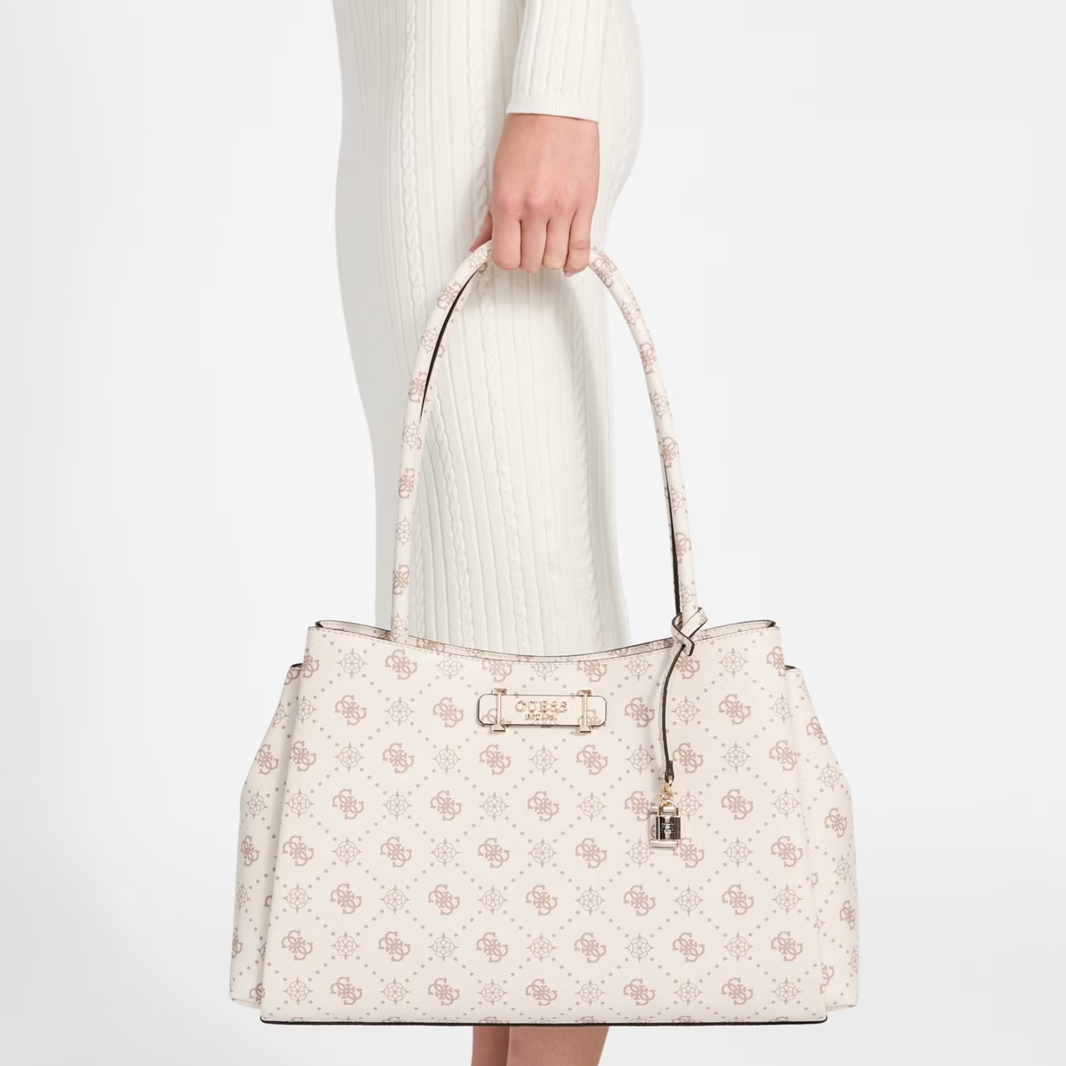 GUESS CARTERA CARRIE LOGO VANILLA