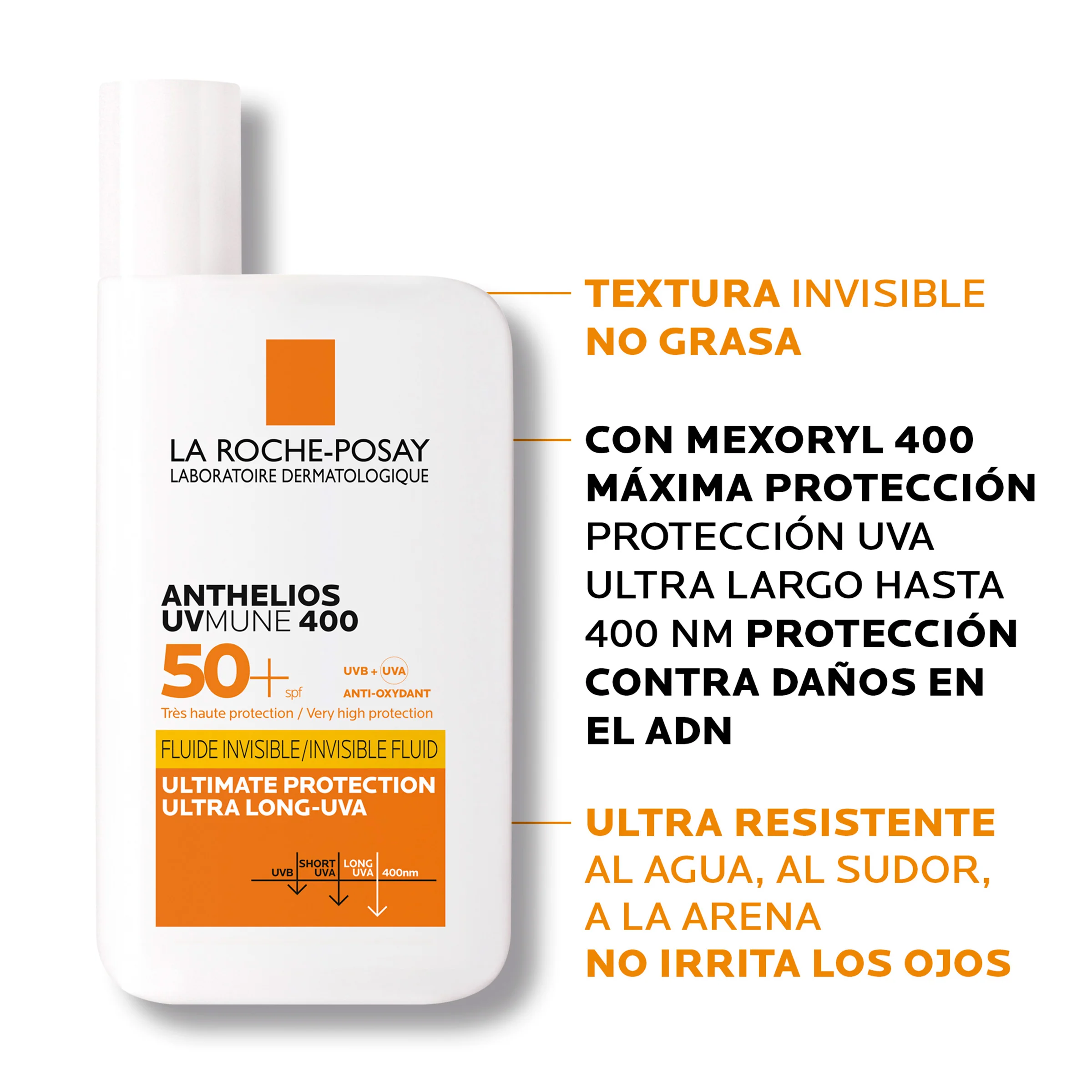 LA ROCHE POSAY ANTHELIOS UVMUNE 400 FLUIDO 50+SPF CON COLOR 50ML