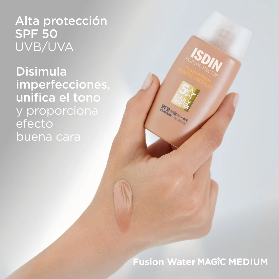 ISDIN FUSION WATER SPF50 COLOR MEDIUM 50ML