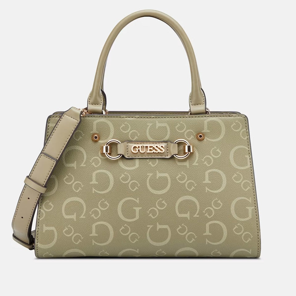 GUESS CARTERA SATCHEL LACY LIGHT MUSK