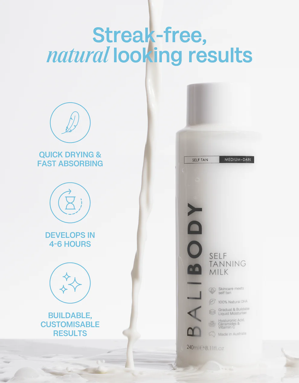 BALI BODY SELF TANNING MILK 240ML