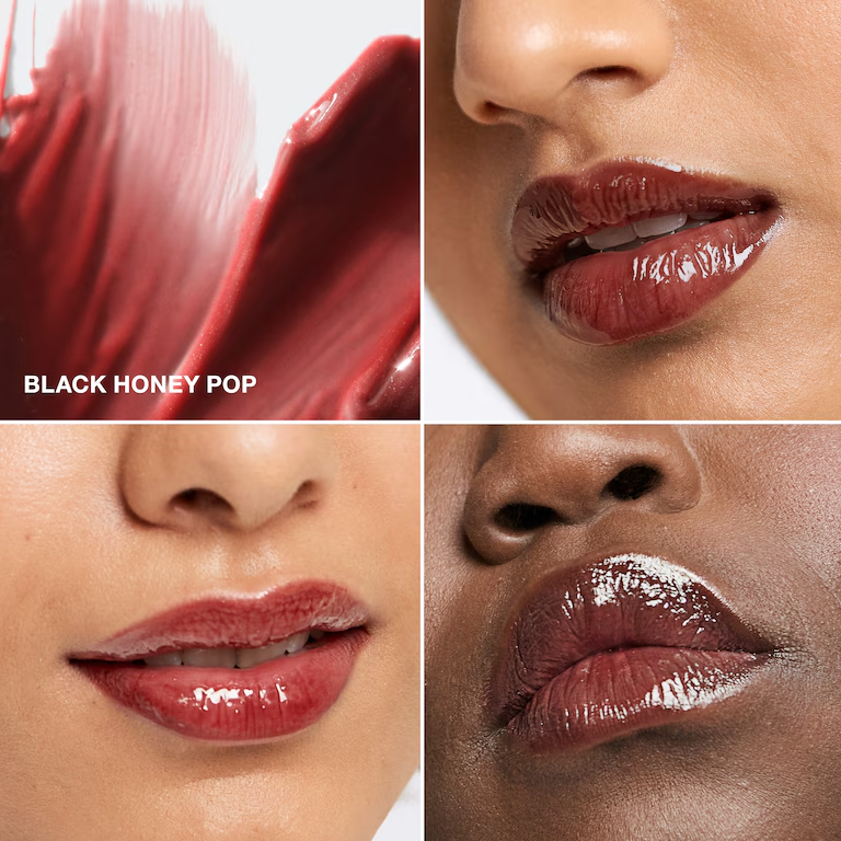 CLINIQUE POP PLUSH LIP GLOSS - 01 BLACK HONEY