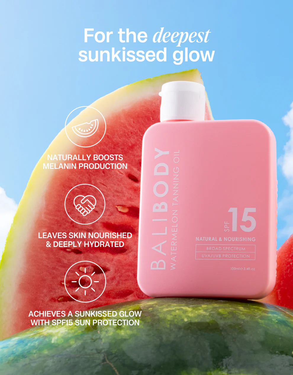 BALI BODY WATERMELON TANNING OIL SPF15