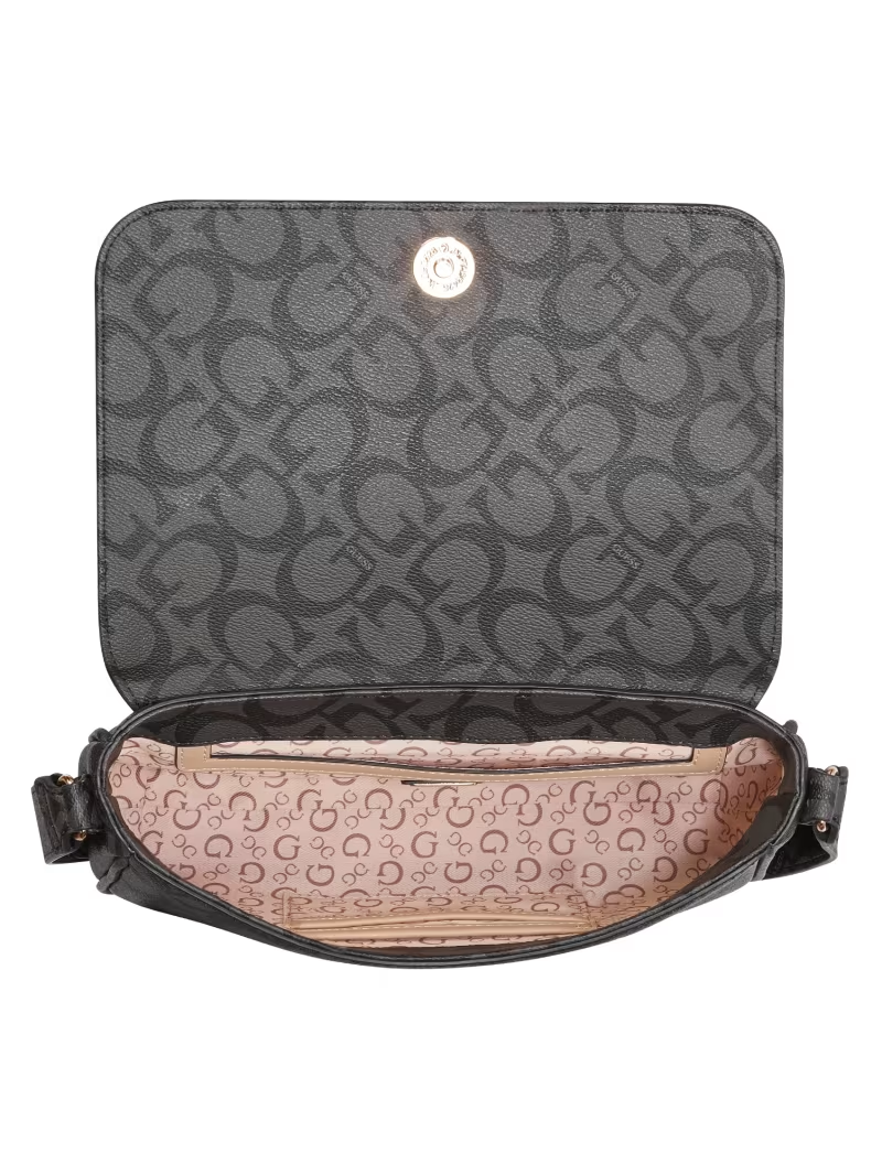 GUESS CARTERA REINEE FOLD-OVER CROSSBODY COAL