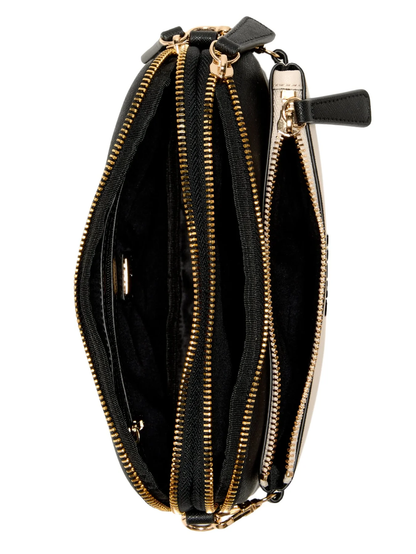 GUESS CARTERA AENGUS DUAL-ZIP CROSSBODY STONE MULTI
