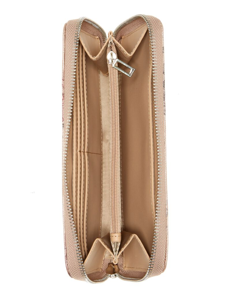 GUESS BILLETERA ABREE ZIP METALLIC