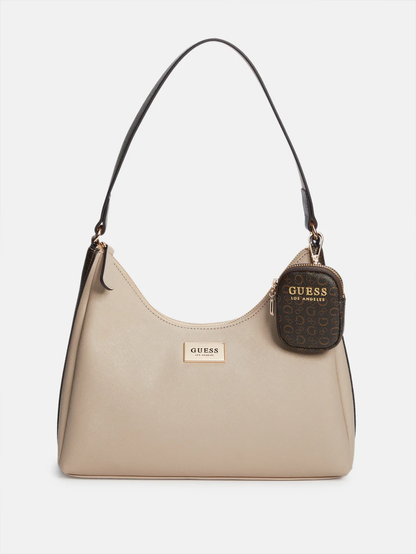 GUESS CARTERA EMERIA SHOULDER BAG BEIGE MULTI