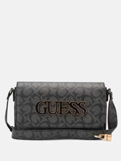GUESS CARTERA REINEE FOLD-OVER CROSSBODY COAL