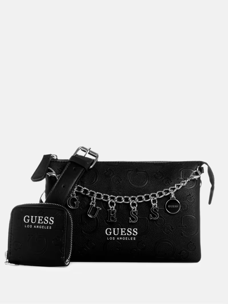 GUESS CARTERA AMARANTHA CROSSBODY BLACK