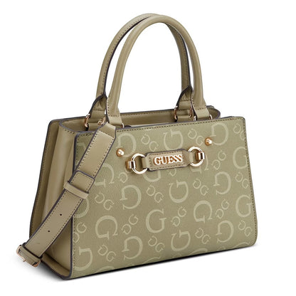 GUESS CARTERA SATCHEL LACY LIGHT MUSK