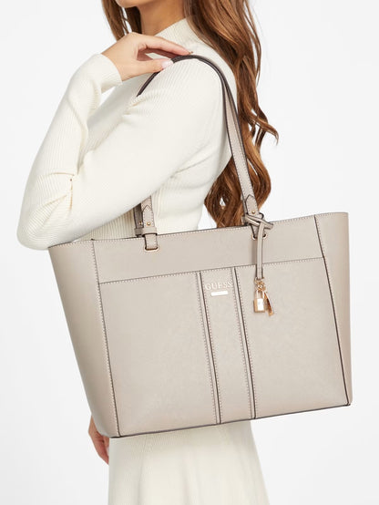 GUESS TOTE BAG ALESSO MUSHROOM