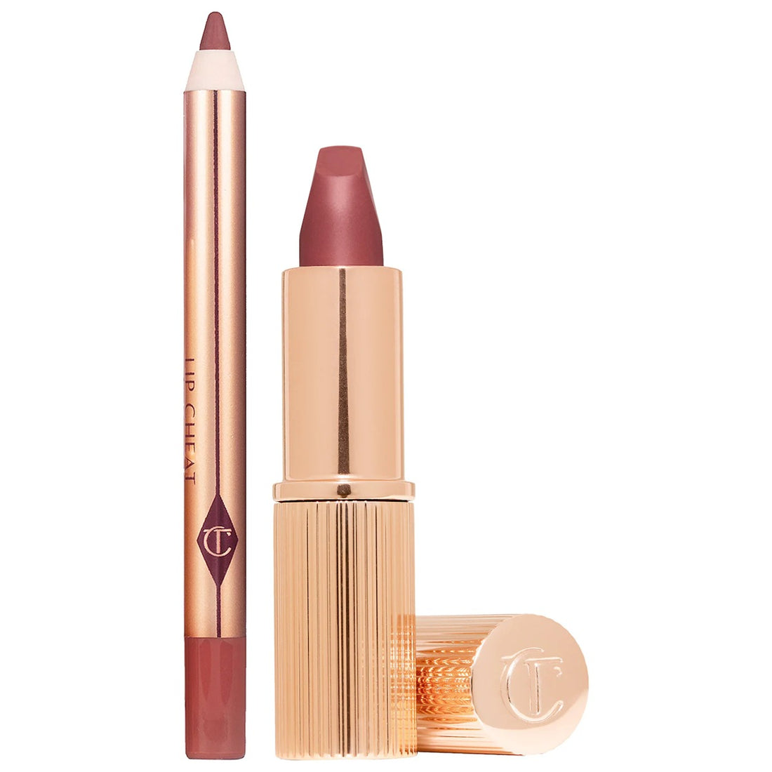 CHARLOTTE TILBURY MINI PILLOW TALK LIP KIT - PILLOW TALK MEDIUM
