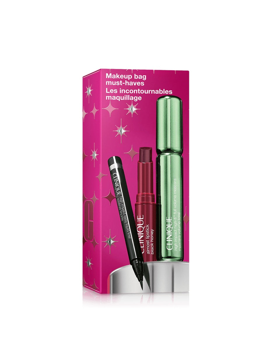 CLINIQUE SET MAKEUP BAG MUST-HAVES
