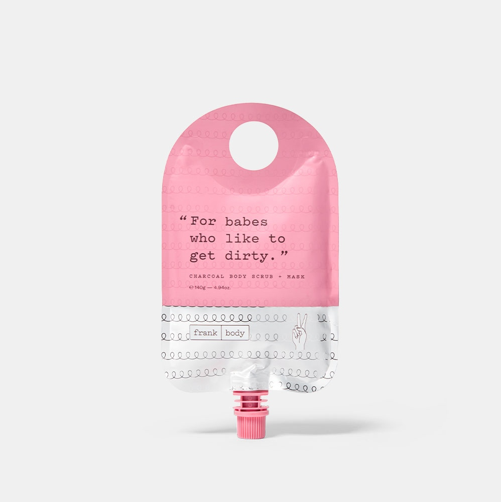 FRANK BODY CHARCOAL BODY SCRUB + MASK 140G