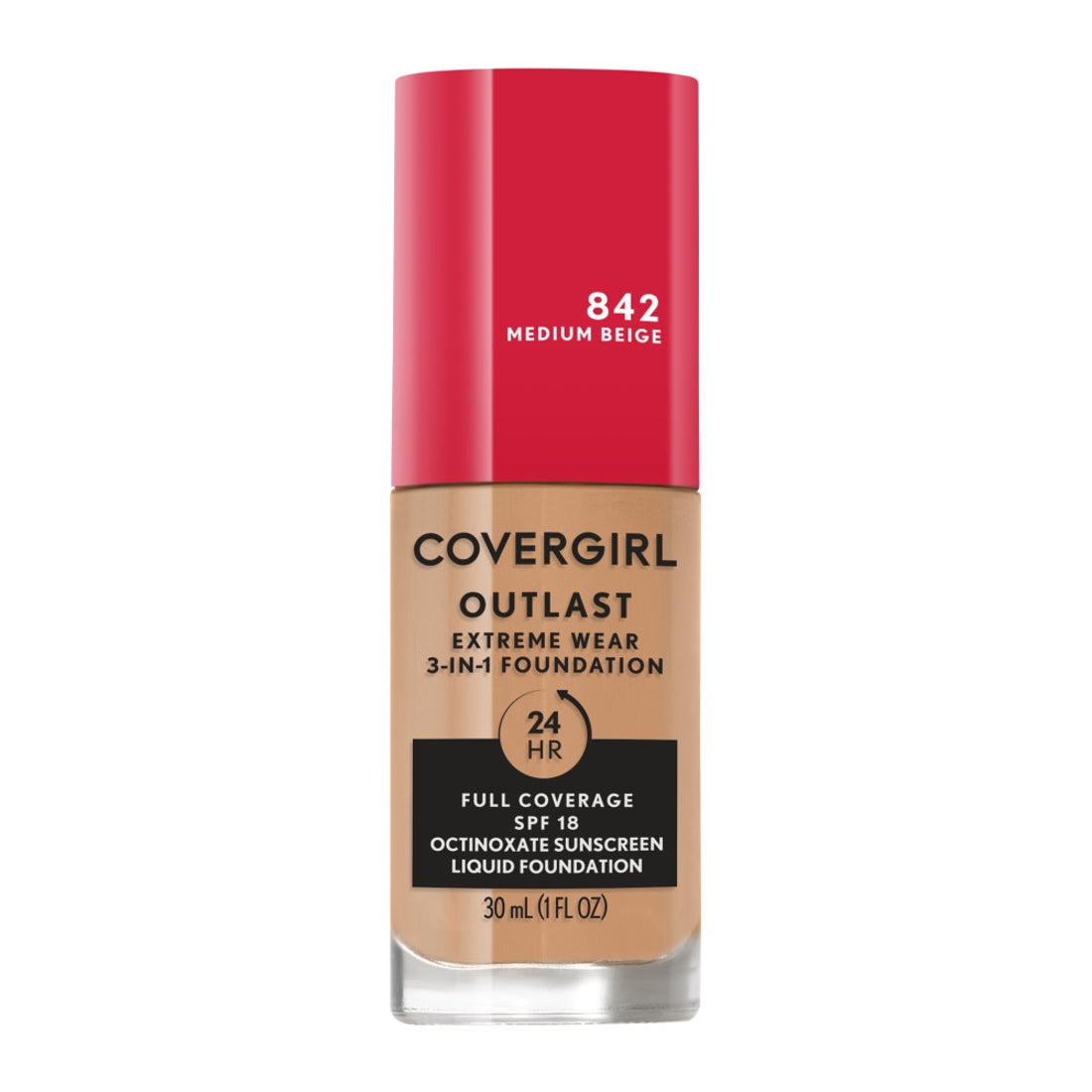 COVERGIRL OUTLAST EXTREME WEAR FOUNDATION 842 MEDIUM BEIGE
