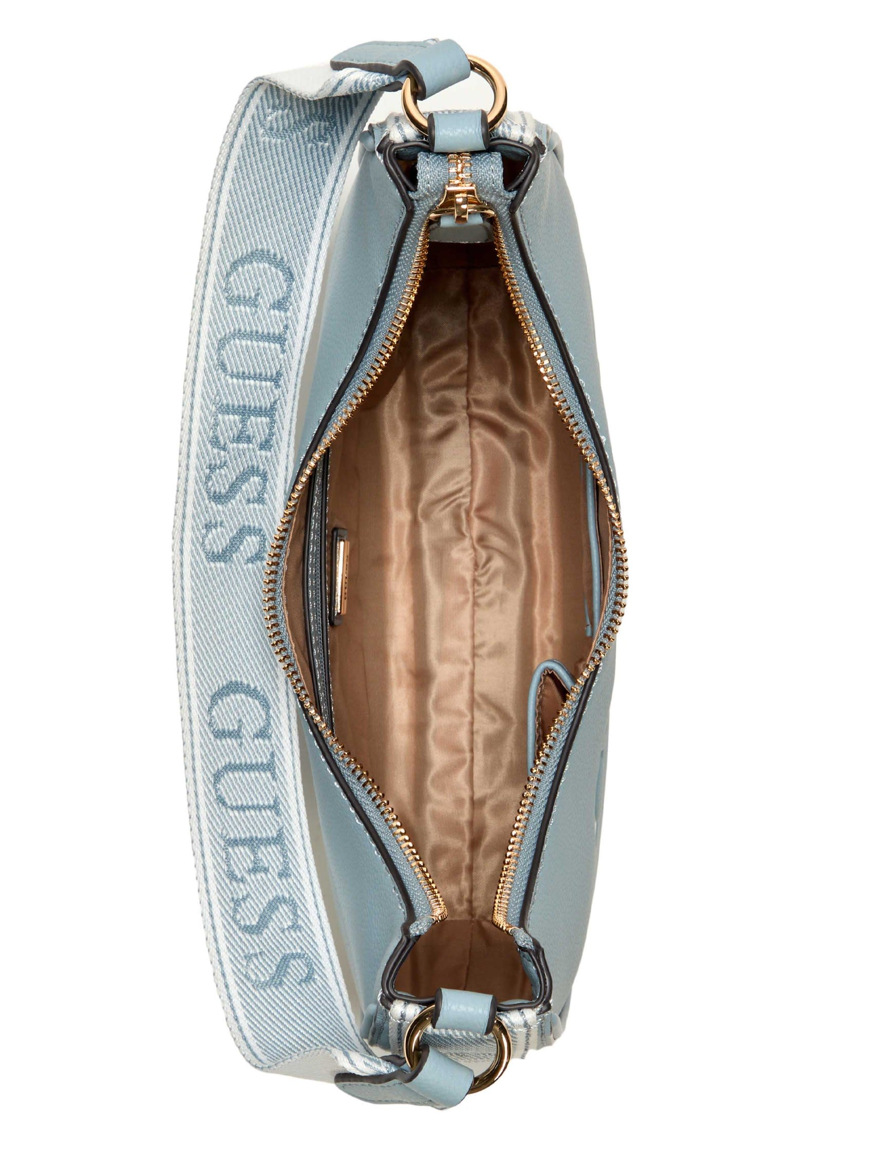 GUESS SHOULDER BAG ROSSE PALE DENIM