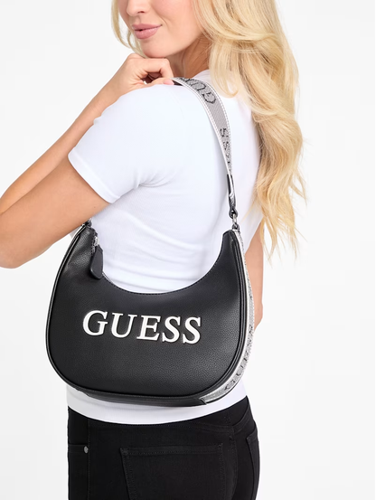 GUESS SHOULDER BAG ROSSE BLACK MULTI