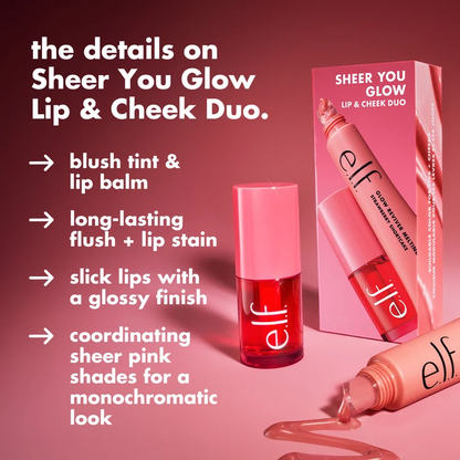 ELF COSMETICS SHEER YOU GLOW LIP &amp; CHEEK DUO