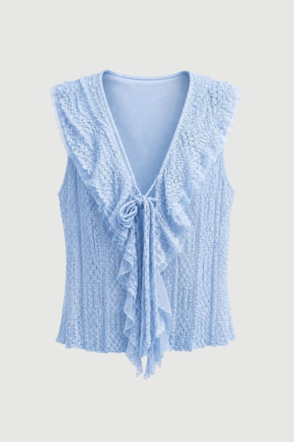BLUSA ENCAJE CON CORDON