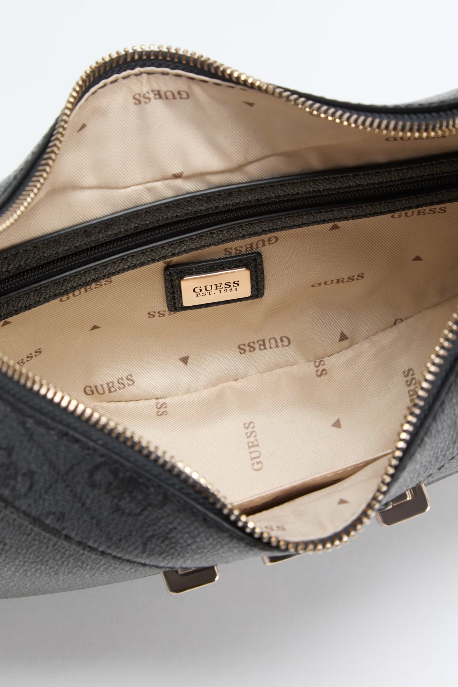 GUESS CARTERA SHOULDER BAG LINDSAY COAL LOGO