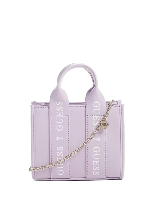 GUESS CARTERA MINI TOTE LOGO CROSSBODY LILAC