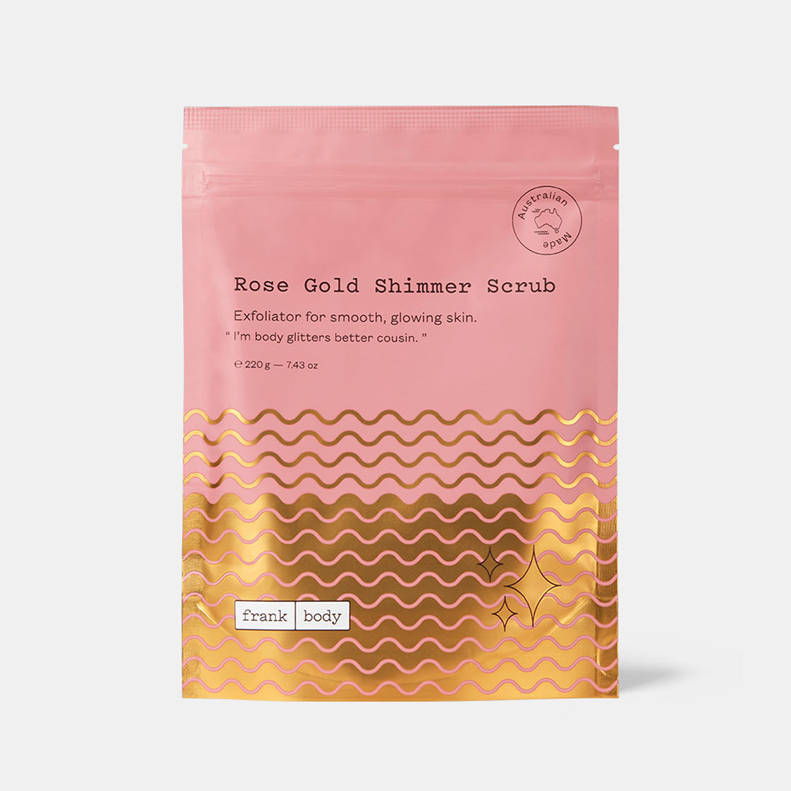 Frank Body Rose Gold Shimmer Scrub 220gr