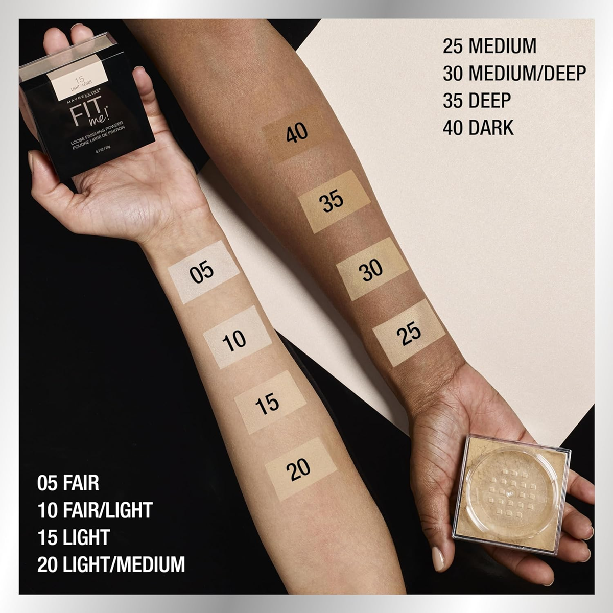 MAYBELLINE FIT ME LOOSE FINISHING SETTING POWDER - 10 FAIR LIGHT