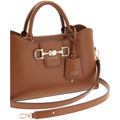 GUESS CARTERA SATCHEL JANIE COGNAC