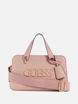 GUESS CARTERA PEPPERIDGE CROSSBODY LOGO ROSE