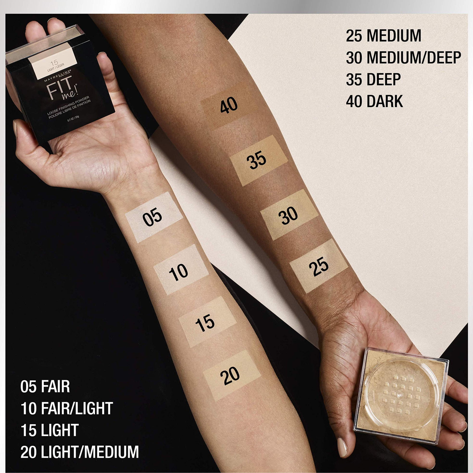 MAYBELLINE FIT ME LOOSE FINISHING SETTING POWDER -  20 LIGHT MEDIUM