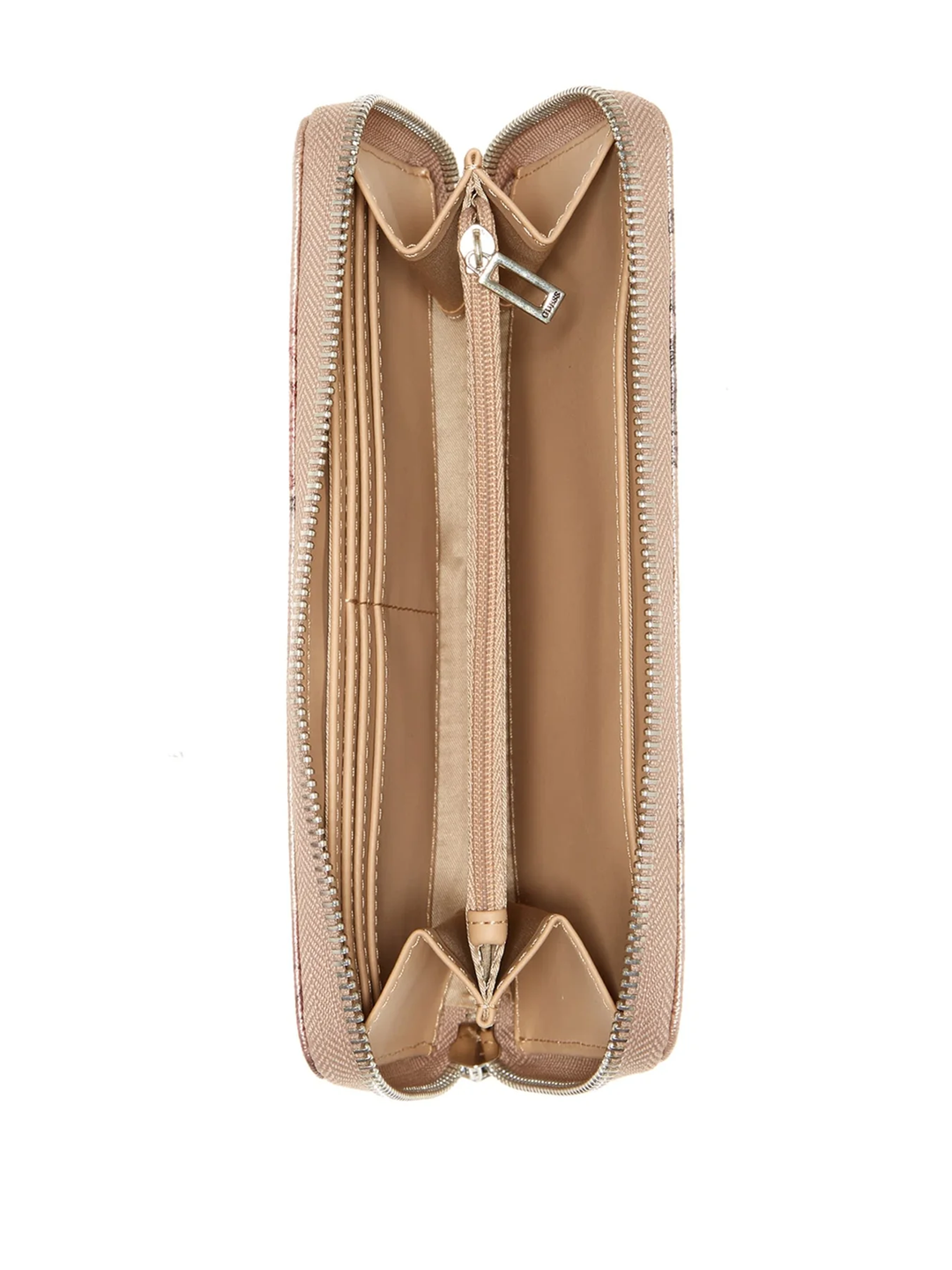 GUESS BILLETERA LOGO ZIP CARAMEL